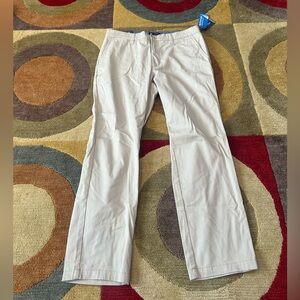NWT Nautica Flex Wrinkle Resistant Clipper Pant Classic Fit Stone Chinos 32x30